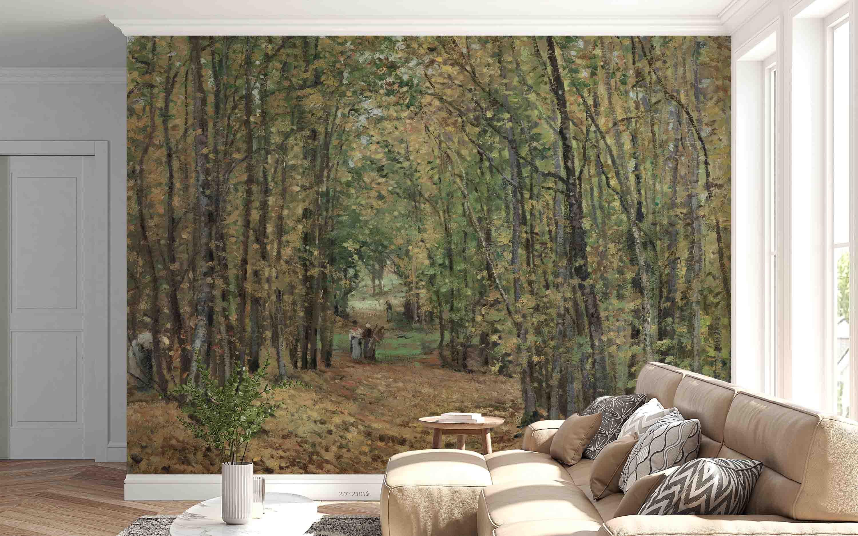 3D Vintage Oil Painting Forest Path Characters Wall Mural Wallpaper GD 2944- Jess Art Decoration
