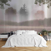 3D Watercolor Grey Forest Lake Wallpaper Wall Mural Wall Decor Wall Art Wall Sticker Remoable Wallpaper LQH