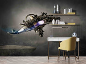 3D Retro Mechanical Dolphin Steampunk Wallpaper Wall Mural Wall Decor Wall Art Wall Sticker Remoable Wallpaper
