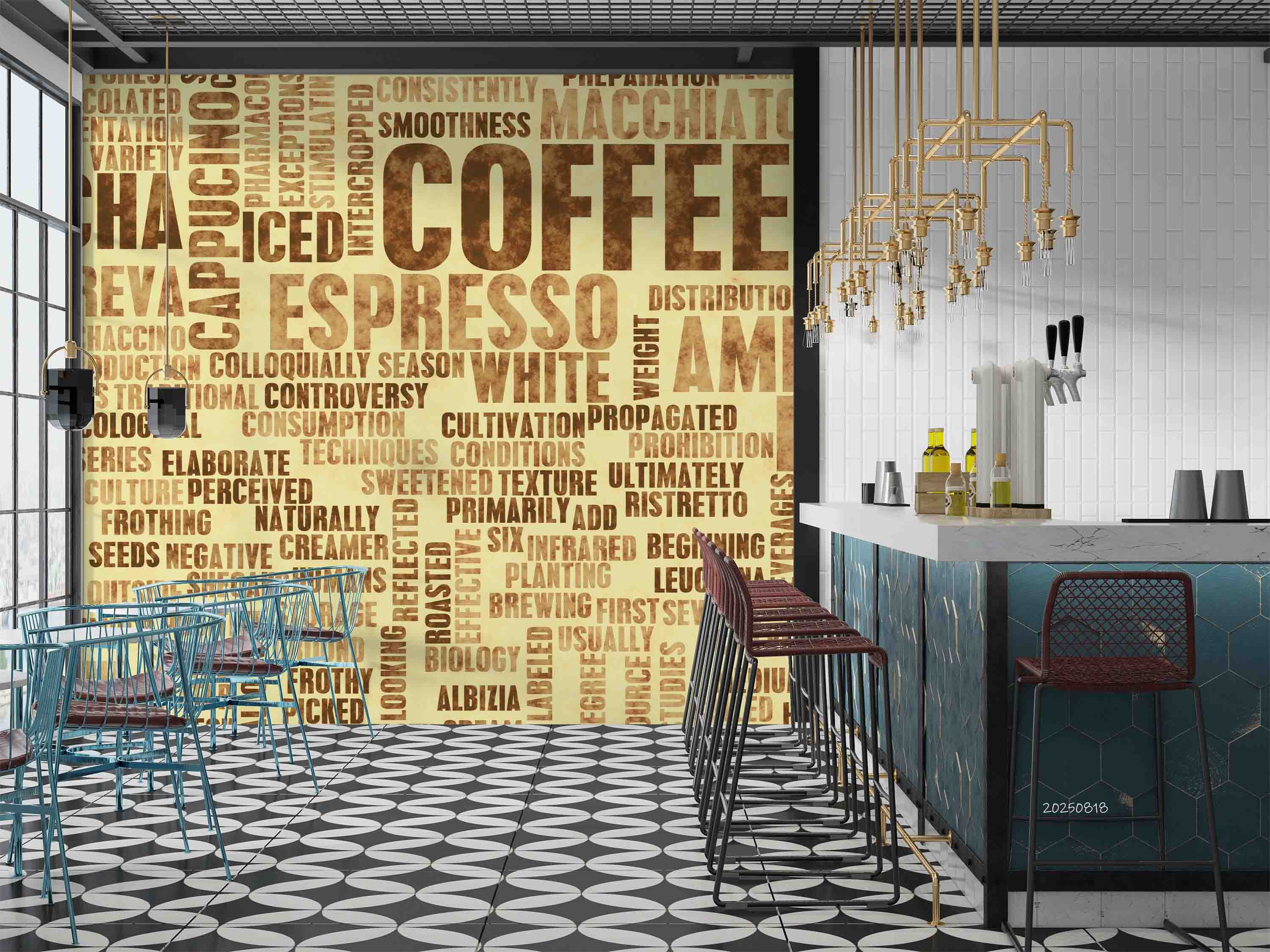 3D Restaurant Snack Bar Coffee Shop Wall Mural Wallpaper 68