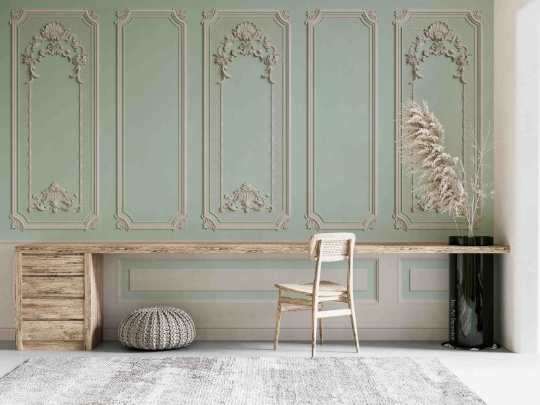 3D Wood Grain Rectangle Wall Mural Wallpaper YXL 1193