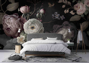3D Floral Bouquet Dark Background Wallpaper Wall Mural Wall Decor Wall Art Wall Sticker Remoable Wallpaper