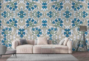 3D Art Nouveau Lily Valley Flower Pattern Background Wall Mural Wallpaper GD 3500- Jess Art Decoration