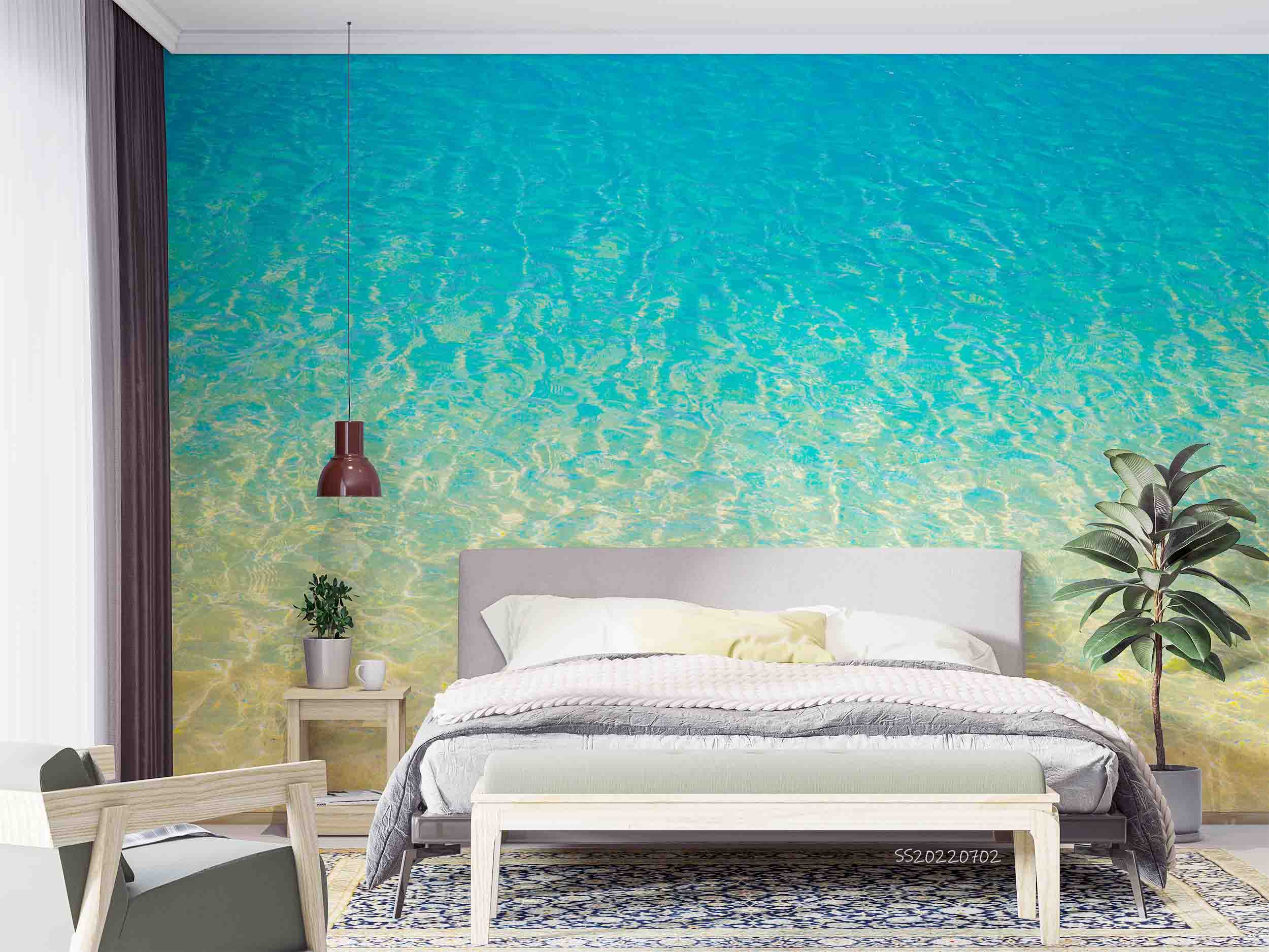 3D Abstract Nature Beach Gradient Color Background Wall Mural Wallpaper GD 5153- Jess Art Decoration