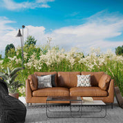 3D Tree Grass Floral Cloud Bluesky Wall Mural Wallpaper YXL 3061