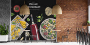 3D Restaurant Snack Bar Diner Fast Food Italian Food Wall Mural Wallpaper 45