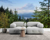 3D Blue Sky Clouds Green Forest Nature Scenery Wallpaper Wall Mural Wall Decor Wall Art Wall Sticker Remoable Wallpaper LQH