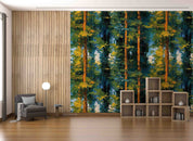 3D Green Forest Landscape Oil Painting Wallpaper Wall Mural Wall Decor Wall Art Wall Sticker Remoable Wallpaper LQH 111