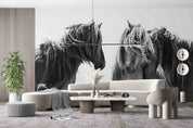 3D Animal Horse Grey Wall Mural Wallpaper YXL 11- Jess Art Decoration