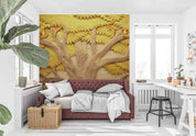 3D Aged Care Retirement Home Gerocomium Rest Home Embossed Tree Wall Mural Wallpaper 24