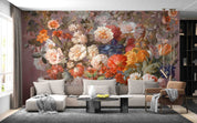 3D Colorful Floral Background Wall Mural Wallpaper GD 4727- Jess Art Decoration