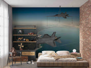 3D F-35 Lightning II Fighter Aircraft Australia Tweed Heads Wall Mural Wallpaper GD 5472- Jess Art Decoration
