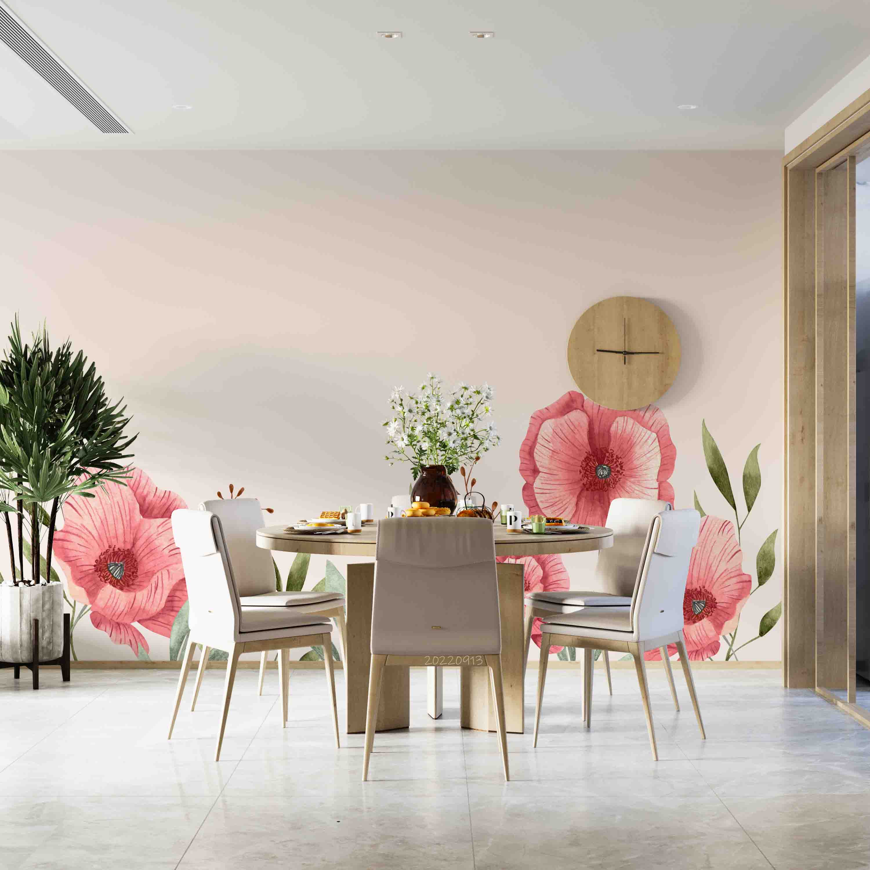 3D Watercolor Floral Spring Background Wall Mural Wallpaper GD 3511- Jess Art Decoration