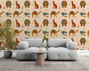 3D Egyptian Decorative Pattern Background Wallpaper Wall Mural Wall Decor Wall Art Wall Sticker Remoable Wallpaper LQH