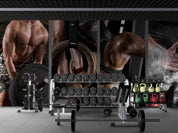 3D Fitness Weightlifting Arm Dumbbell Wall Mural Wallpaper YXL 125