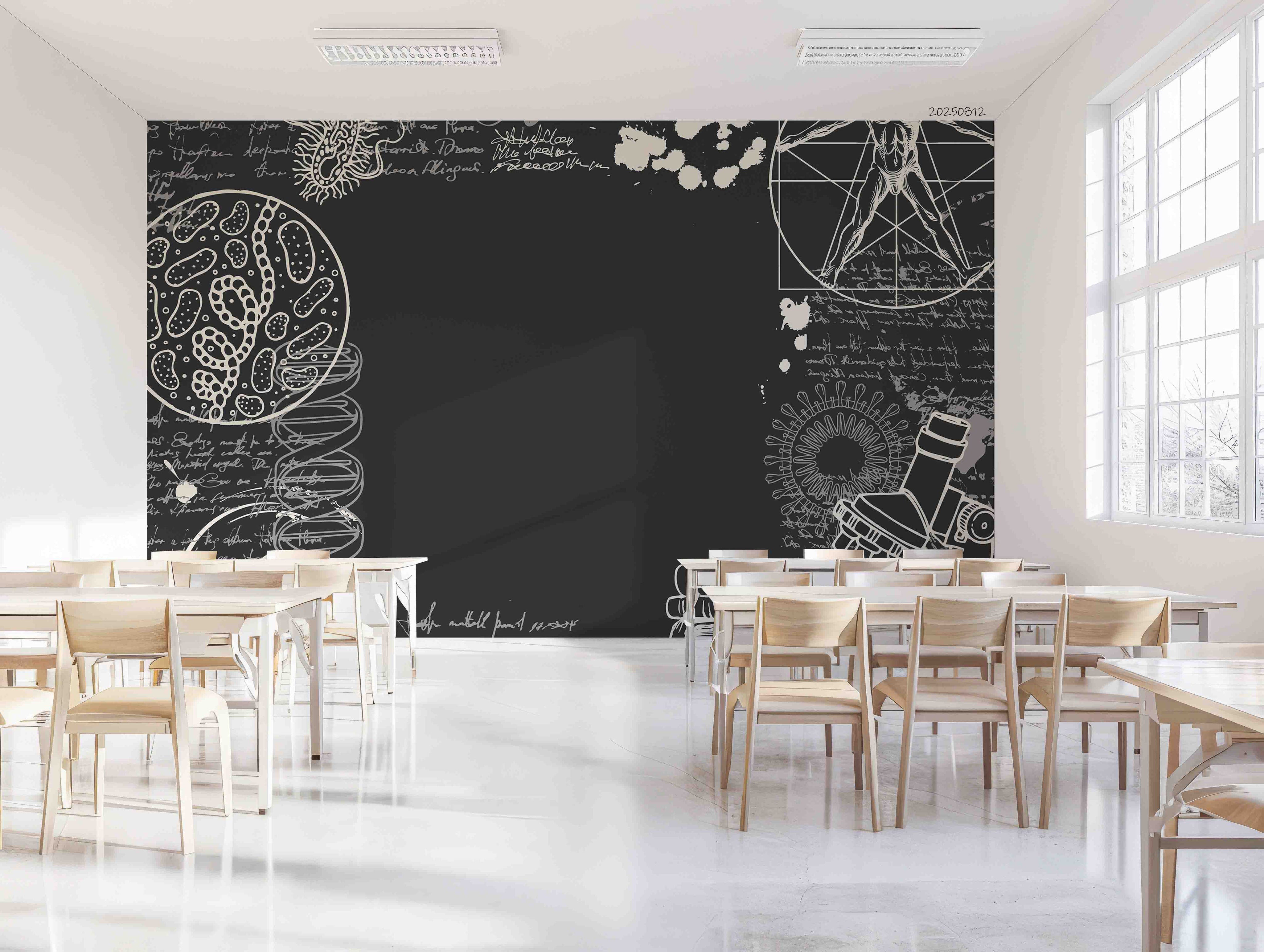 3D School STEM Science Lab Classroom Teaching Aid Biology Wall Mural Wallpaper 24