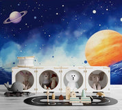 3D Watercolour The Earth Wave Point Wall Mural Wallpaper YXL 188