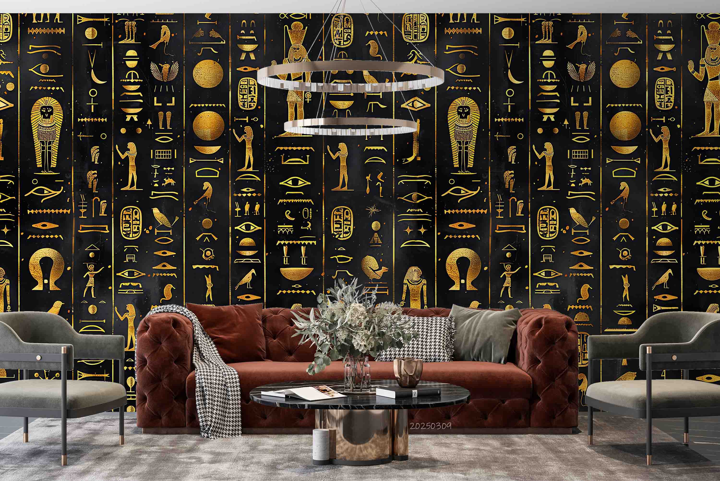 3D Egyptian Totem Lion Picture Poster Wallpaper Wall Mural Wall Decor Wall Art Wall Sticker Remoable Wallpaper LQH