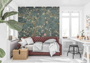 3D Aged Care Retirement Home Gerocomium Rest Home Floral Bird Vintage Wall Mural Wallpaper 2