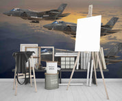 3D Lockheed Martin F-35 Lightning II Formation Wall Mural Wallpaper GD 5424- Jess Art Decoration
