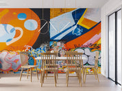 3D Graffiti Round Love Triangle Wall Mural Wallpaper YXL 2805
