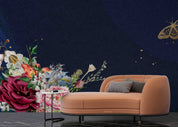 3D Floral Leaf Rose Butterfly Wall Mural Wallpaper YXL 3135