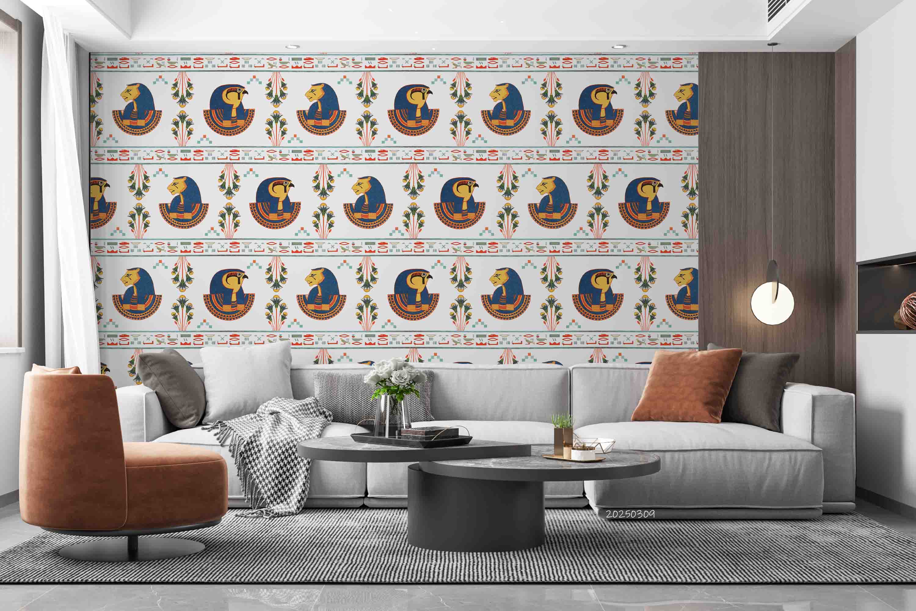 3D Egyptian Tefnut Pattern Background Wallpaper Wall Mural Wall Decor Wall Art Wall Sticker Remoable Wallpaper LQH