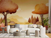 3D Fall Mountains Trees Forest Scenery Wallpaper Wall Mural Wall Decor Wall Art Wall Sticker Remoable Wallpaper LQH 17