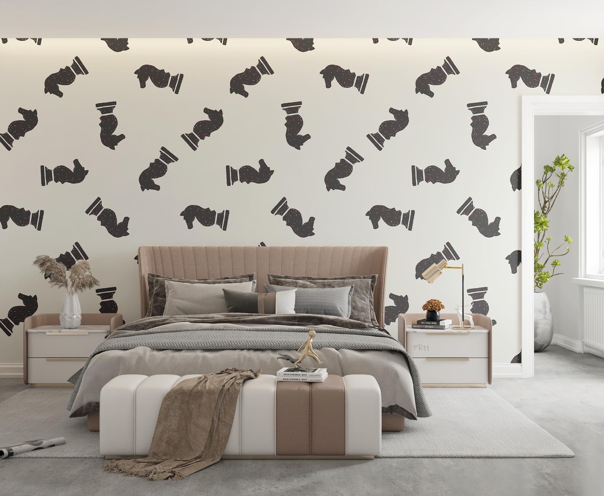 3D Chess Piece Pattern Wall Mural Wallpaper GD 4903- Jess Art Decoration