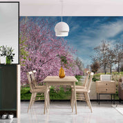 3D Tree Oriental Grassland Bluesky Cloud Wall Mural Wallpaper YXL 3037