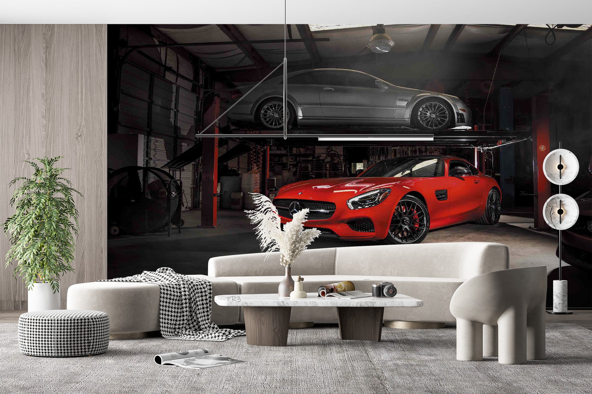 3D Garage Sports Car Wall Mural Wallpaper GD 3864- Jess Art Decoration