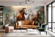 3D Horse Running Oil Painting Wallpaper Wall Mural Wall Decor Wall Art Wall Sticker Remoable Wallpaper LQH 21