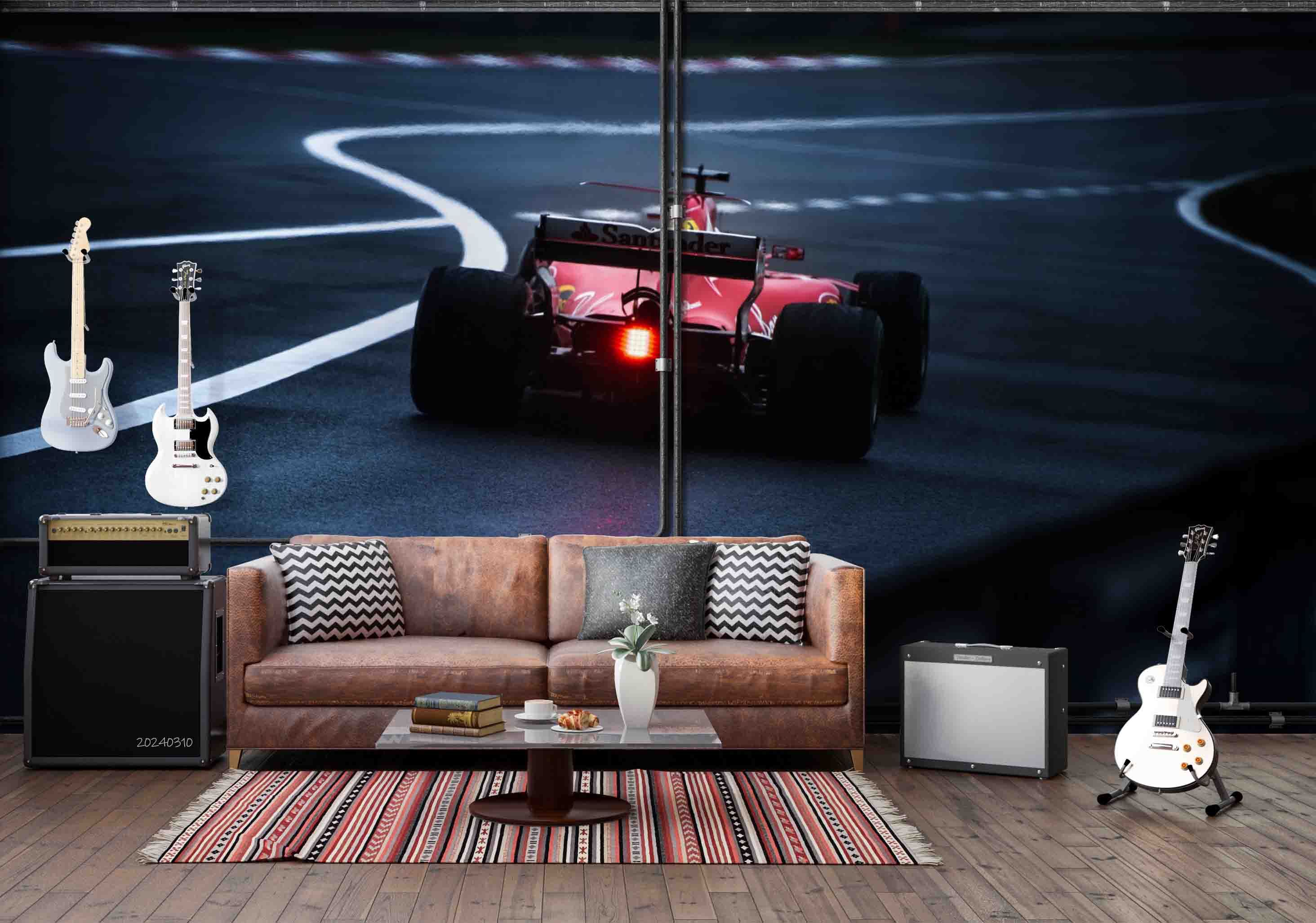 3D Formula One Racing Wallpaper Wall Mural Wall Decor Wall Art Wall Sticker Remoable Wallpaper