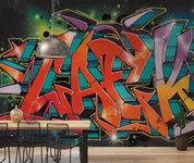 3D Graffiti Croci Blue Yellow Purple Letter Wall Mural Wallpaper YXL 17- Jess Art Decoration