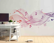 3D Line Stave violet Red Yellow Wall Mural Wallpaper YXL 03- Jess Art Decoration