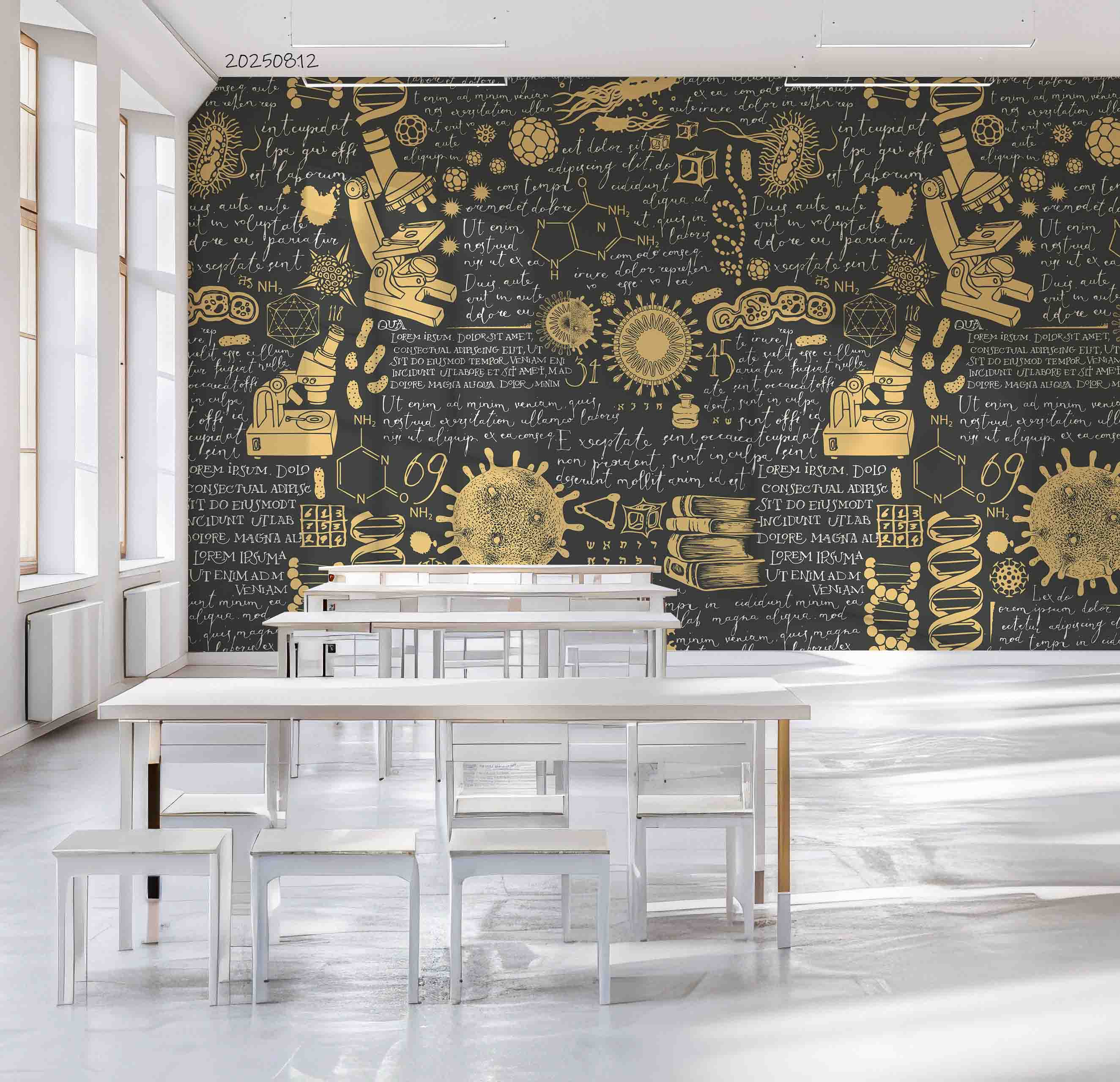 3D School STEM Science Lab Classroom Teaching Aid Biology Wall Mural Wallpaper 11