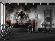 3D Man Weightlifting Abdominal Muscle Gym Wall Mural Wallpaper YXL 106