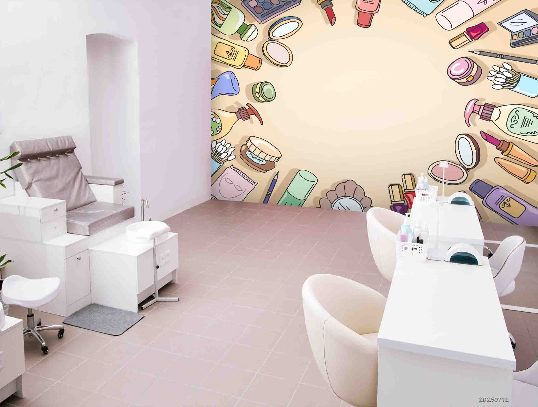 3D Salon Shop Beauty Salon Manicure Set Manicure Tools Wall Mural Wallpaper 52