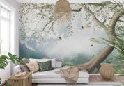 3D Aged Care Retirement Home Gerocomium Rest Home Crane Scenery Tree Wall Mural Wallpaper 20