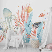 3D Animal Fish Coral Octopus Dot Wall Mural Wallpaper YXL 57