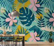 3D Modern Art Tropical Floral Palm Leaf Wall Mural Wallpaper GD 4942- Jess Art Decoration