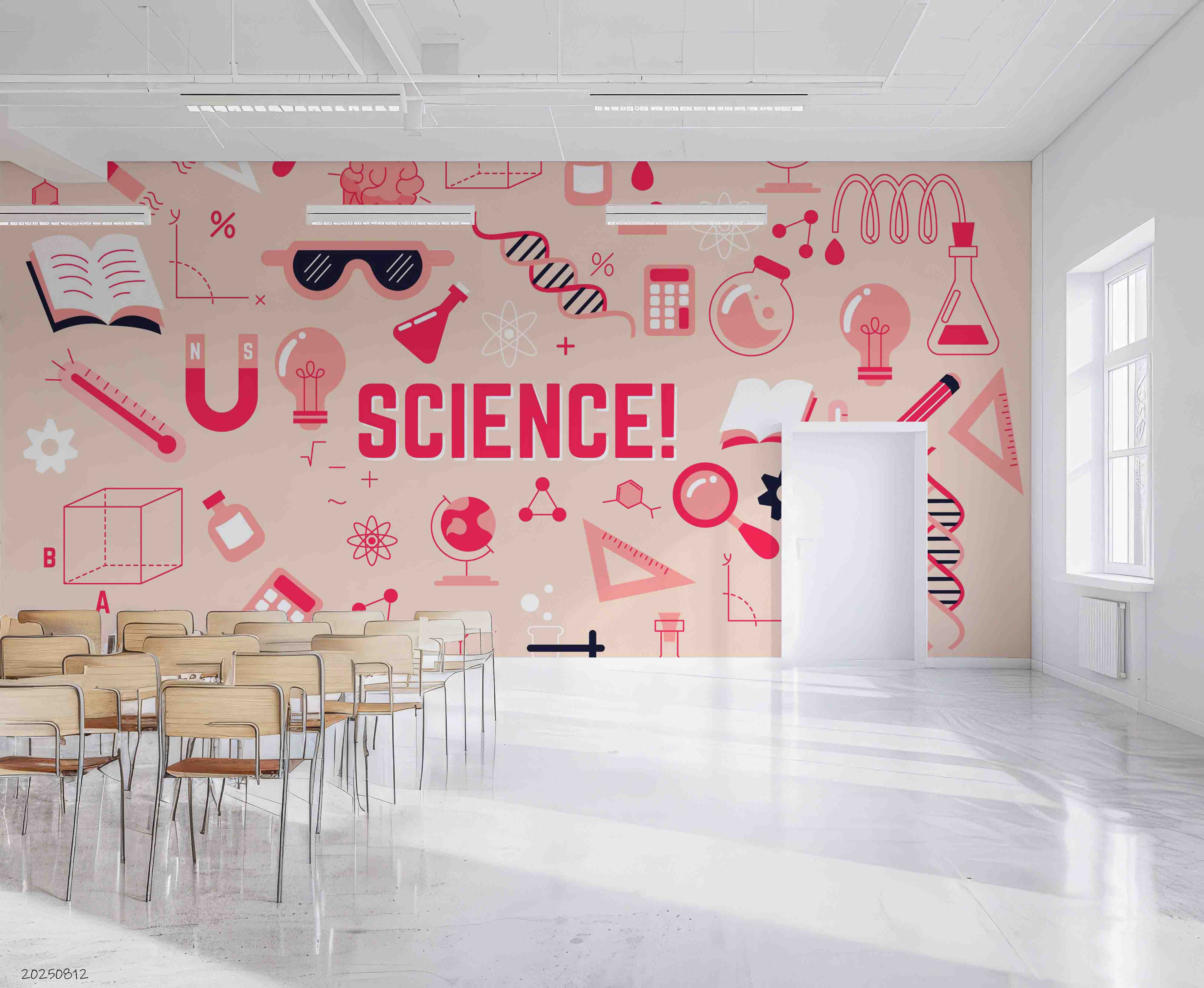 3D School STEM Science Lab Classroom Teaching Aid Wall Mural Wallpaper 41