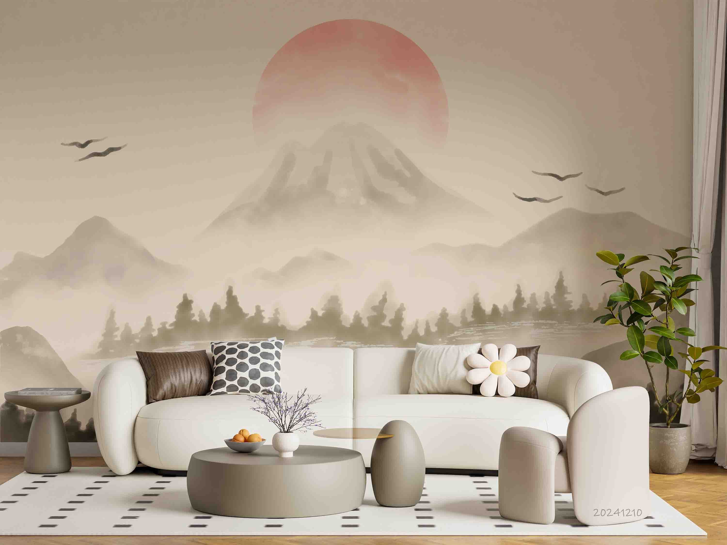 3D Chinese Landscape Oil Painting Wallpaper Wall Mural Wall Decor Wall Art Wall Sticker Remoable Wallpaper LQH