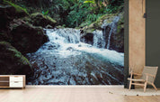3D Green Mountain Forest Stream Landscape Wallpaper Wall Mural Wall Decor Wall Art Wall Sticker Remoable Wallpaper