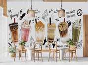 Bubble Milk Tea Boba Milk Tea Pearl Milk Tea Delicious Drink Wallpaper cafe & food wall mural for cafe, restaurant or shop in