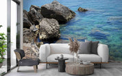 3D Sea Rock View Wall Mural Wallpaper GD 4391- Jess Art Decoration