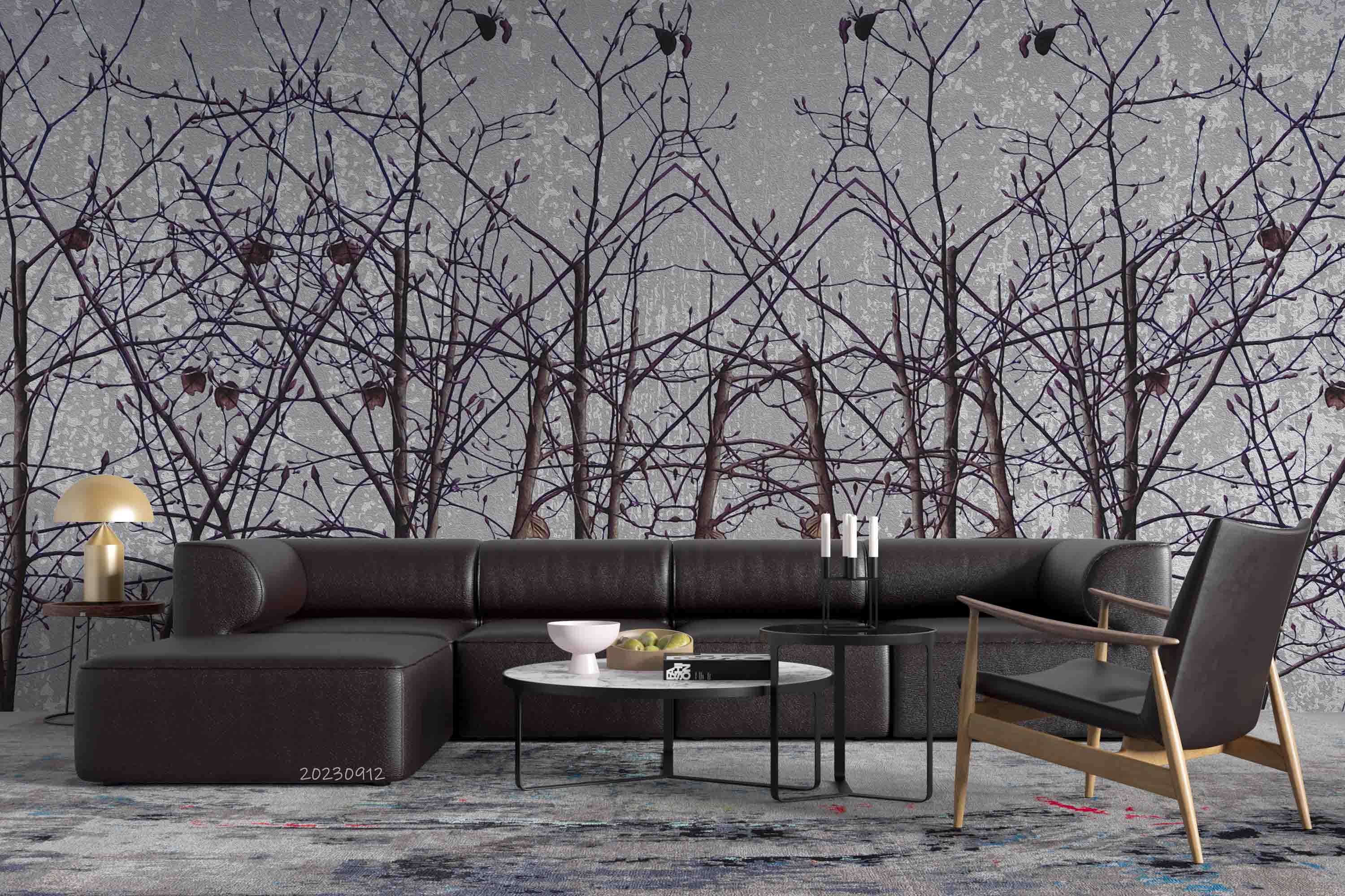 3D Forest Tree Bird Bird's-Nest Wall Mural Wallpaper YXL 2646