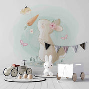 3D Cartoon Animal Rabbit Carrot Kids Wallpaper Wall Mural Wall Decor Wall Art Wall Sticker Remoable Wallpaper