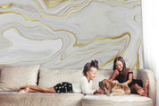 3D Abstract White Gold Marble Texture Wall Mural Wallpaper GD 4416- Jess Art Decoration