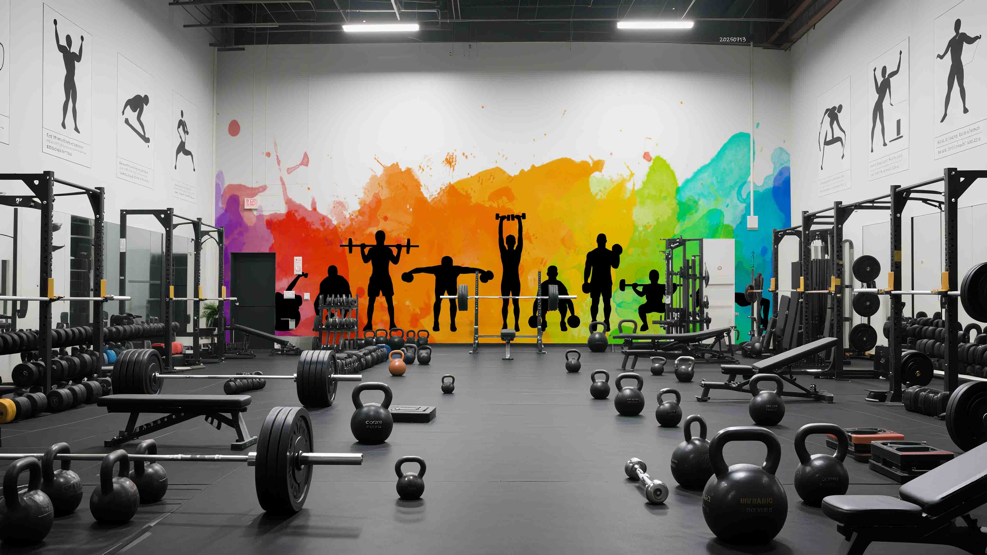 3D Gym Fitness Gymnasium Dumbbell Wall Mural Wallpaper 44